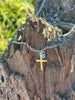 Turquoise Cross Pendant Chain Necklace by Wild Junkie