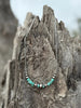 Turquoise Nugget And Pearls Chain Necklace by Wild Junkie
