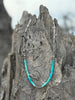 Turquoise Tube Paperclip Chain Necklace by Wild Junkie