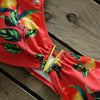 Two-Pieces Women Floral Push-Up Padded Bra Ruffles Bikini Set Swimsuit Swimwear Bathing Suit Beachwear Floral Printed Swimsuit Knotted String Triangle Bikini Tie Side High Cut Cheeky Bikini Set by Stevvex