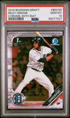 Graded 2019 Topps Bowman Draft Riley Greene #BDC50 Chrome With Bat Rookie RC Baseball Card PSA 10 Gem Mint