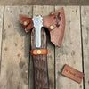Handmade Viking Double-Bit Carbon Steel Axe with Norse Rune Etching and Engraved Hardwood Handle by JW SteelCrafts