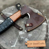 Viking Axe with Leather Wrapped Handle & Engraved Head – JW SteelCrafts by JW SteelCrafts