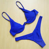 Underwired Bikini Female Swimsuit Women Swimwear Two-Piece V Shape Wire Bikini Set Bather Bathing Suit Women Micro Bikini Set Shiny Metallic 2 Piece Swimsuit Push Up Underwire Swimwear Bathing Suit by Stevvex