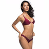 Underwired Bikini Female Swimsuit Women Swimwear Two-Piece V Shape Wire Bikini Set Bather Bathing Suit Women Micro Bikini Set Shiny Metallic 2 Piece Swimsuit Push Up Underwire Swimwear Bathing Suit by Stevvex