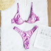 Underwired Bikini Female Swimsuit Women Swimwear Two-Piece V Shape Wire Bikini Set Bather Bathing Suit Women Micro Bikini Set Shiny Metallic 2 Piece Swimsuit Push Up Underwire Swimwear Bathing Suit by Stevvex