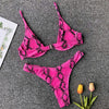 Underwired Bikini Female Swimsuit Women Swimwear Two-Piece V Shape Wire Bikini Set Bather Bathing Suit Women Micro Bikini Set Shiny Metallic 2 Piece Swimsuit Push Up Underwire Swimwear Bathing Suit by Stevvex