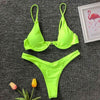 Underwired Bikini Female Swimsuit Women Swimwear Two-Piece V Shape Wire Bikini Set Bather Bathing Suit Women Micro Bikini Set Shiny Metallic 2 Piece Swimsuit Push Up Underwire Swimwear Bathing Suit by Stevvex