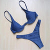 Underwired Bikini Female Swimsuit Women Swimwear Two-Piece V Shape Wire Bikini Set Bather Bathing Suit Women Micro Bikini Set Shiny Metallic 2 Piece Swimsuit Push Up Underwire Swimwear Bathing Suit by Stevvex