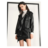 Unique Design Faux Leather Jacket Women Loose Soft Vintage Motorcycle Biker Coat Short Pu Leather Coat Female Punk Autumn Streetwear Outwear by Stevvex