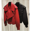 Unique Design Faux Leather Jacket Women Loose Soft Vintage Motorcycle Biker Coat Short Pu Leather Coat Female Punk Autumn Streetwear Outwear by Stevvex