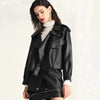 Unique Design Faux Leather Jacket Women Loose Soft Vintage Motorcycle Biker Coat Short Pu Leather Coat Female Punk Autumn Streetwear Outwear by Stevvex
