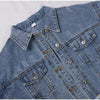 Unique Design Women's Denim Cropped Jacket Female Pockets Hole Short Jean Jackets Ladies Fashionable Button Casual Solid Coats by Stevvex
