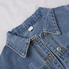 Unique Design Women's Denim Cropped Jacket Female Pockets Hole Short Jean Jackets Ladies Fashionable Button Casual Solid Coats by Stevvex