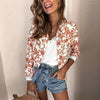 Unique Nature Design Women's jackets Floral Printed Ladies Zipper Up Bomber Outwear Spring Long Sleeve Short Thin Slim Casual Pocket Biker Coats by Stevvex