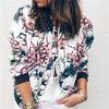 Unique Nature Design Women's jackets Floral Printed Ladies Zipper Up Bomber Outwear Spring Long Sleeve Short Thin Slim Casual Pocket Biker Coats by Stevvex