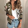 Unique Nature Design Women's jackets Floral Printed Ladies Zipper Up Bomber Outwear Spring Long Sleeve Short Thin Slim Casual Pocket Biker Coats by Stevvex
