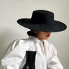 Unique Style Fedora Hats For Women Retro New Trendy Wide Brim Cap For Summer Party Women's Hat Big Fedora Hat Luxury Wedding Hats Flat Top Hat by Stevvex