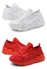 Unisex White Sneakers Mesh Sports Trainers Running Summer Mens Flat Casual Sport Shoes Casual Sports Tennis Road Sneakers Comfortable Modern Design by Stevvex