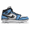 "University Blue Cartoon" Jordan 1 TD Cleats by Stadium Custom Kicks