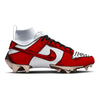 "University Red Sketch" Nike Vapor Edge Dunk Cleats by Stadium Custom Kicks