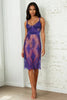 Floral Lace and Velvet Slip Chemise by 3wishes.com