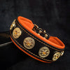 The "Bijou" collar orange by Bestia Dog Gear