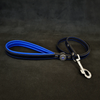 ''Bijou'' leather lead blue by Bestia Dog Gear