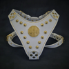 The ''Maximus'' harness White & Gold Small to Medium Size by Bestia Dog Gear