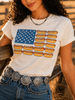 USA Hot Dog Flag Graphic Tee by Wild Junkie