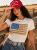 USA Hot Dog Flag Graphic Tee by Wild Junkie