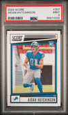 Graded 2022 Panini Score Aidan Hutchinson #307 Rookie RC Football Card PSA 9 Mint
