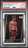 Graded 2022 Panini Donruss Optic UFC Paddy Pimblett #103 Rookie RC UFC MMA Card PSA 10 Gem Mint