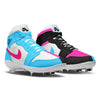 "Vice Homage to Home" Jordan 1 Retro Cleats - Size 9 Mid Top MCS by Stadium Custom Kicks