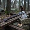 Viking Style Engraved Axe | Handcrafted Leather Wrapped Handle by JW SteelCrafts