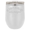 It Takes a Village and a Vineyard 12 oz Polar Camel Wine Tumbler by Anchored Grace Boutique
