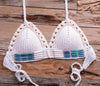 Vintage Blue Bikinis 2 Piece Halter Bikini Set Women High Waist Sequin Swimsuit Set Handmade Crochet High Quality Swimsuit Women Push Up Swimwear Knitted Beach Wear Bathing Suit by Stevvex
