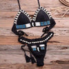 Vintage Blue Bikinis 2 Piece Halter Bikini Set Women High Waist Sequin Swimsuit Set Handmade Crochet High Quality Swimsuit Women Push Up Swimwear Knitted Beach Wear Bathing Suit by Stevvex