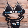 Vintage Blue Bikinis 2 Piece Halter Bikini Set Women High Waist Sequin Swimsuit Set Handmade Crochet High Quality Swimsuit Women Push Up Swimwear Knitted Beach Wear Bathing Suit by Stevvex