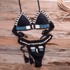Vintage Blue Bikinis 2 Piece Halter Bikini Set Women High Waist Sequin Swimsuit Set Handmade Crochet High Quality Swimsuit Women Push Up Swimwear Knitted Beach Wear Bathing Suit by Stevvex