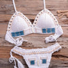 Vintage Blue Bikinis 2 Piece Halter Bikini Set Women High Waist Sequin Swimsuit Set Handmade Crochet High Quality Swimsuit Women Push Up Swimwear Knitted Beach Wear Bathing Suit by Stevvex