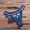 Vintage Blue Bikinis 2 Piece Halter Bikini Set Women High Waist Sequin Swimsuit Set Handmade Crochet High Quality Swimsuit Women Push Up Swimwear Knitted Beach Wear Bathing Suit by Stevvex