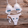 Vintage Blue Bikinis 2 Piece Halter Bikini Set Women High Waist Sequin Swimsuit Set Handmade Crochet High Quality Swimsuit Women Push Up Swimwear Knitted Beach Wear Bathing Suit by Stevvex