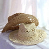 Vintage Straw Cowboy Hat Hand Made Beach Straw Hat Summer Outdoor Men's And Women's Big Brim Sun Hat Elegant Party Cap Sun Protection Unisex Hats Breathable Hat by Stevvex