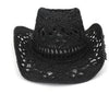 Vintage Straw Cowboy Hat Hand Made Beach Straw Hat Summer Outdoor Men's And Women's Big Brim Sun Hat Elegant Party Cap Sun Protection Unisex Hats Breathable Hat by Stevvex