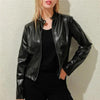Vintage Style Autumn Ladies PU Leather Jacket For Women Slim Casual Soft Moto Biker Faux Leather Jacket For Female Coat Quality Basic Streetwear by Stevvex