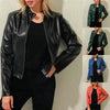 Vintage Style Autumn Ladies PU Leather Jacket For Women Slim Casual Soft Moto Biker Faux Leather Jacket For Female Coat Quality Basic Streetwear by Stevvex