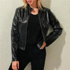 Vintage Style Autumn Ladies PU Leather Jacket For Women Slim Casual Soft Moto Biker Faux Leather Jacket For Female Coat Quality Basic Streetwear by Stevvex