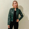 Vintage Style Autumn Ladies PU Leather Jacket For Women Slim Casual Soft Moto Biker Faux Leather Jacket For Female Coat Quality Basic Streetwear by Stevvex