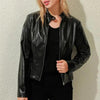 Vintage Style Autumn Ladies PU Leather Jacket For Women Slim Casual Soft Moto Biker Faux Leather Jacket For Female Coat Quality Basic Streetwear by Stevvex
